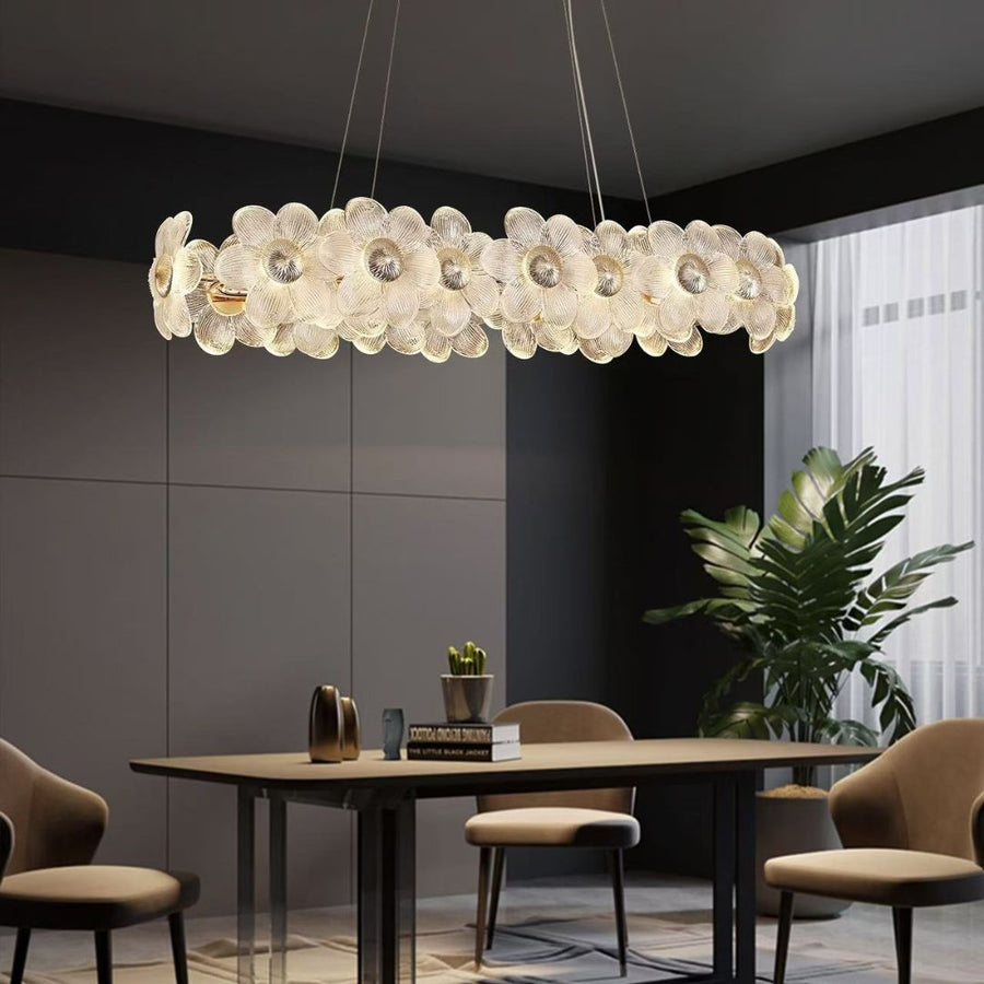 Cadenza Allegro Crystal Chandelier, 20x E14, Adjustable Height, Gold