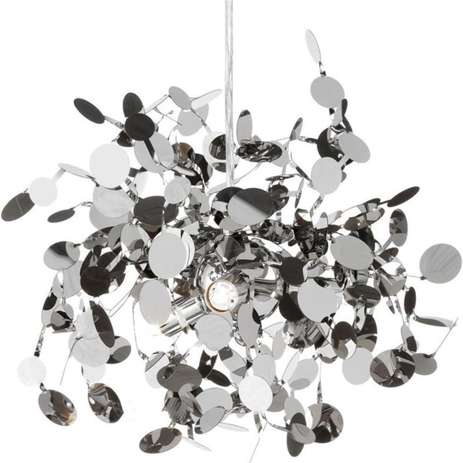 Modern Chandelier, CAPRICIO Allegro, 2xE14, Diameter 40cm, Shiny Chrome, Adjustable Height