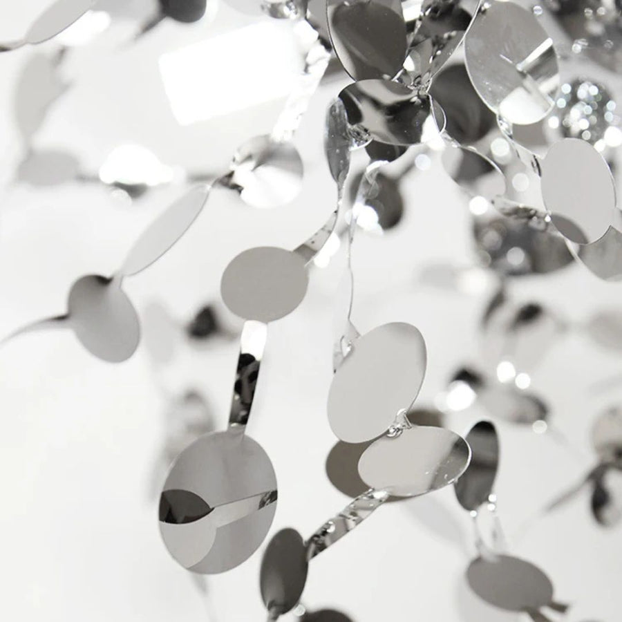 Modern Chandelier, CAPRICIO Allegro, 2xE14, Diameter 40cm, Shiny Chrome, Adjustable Height