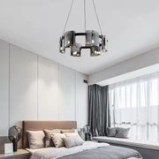 Mathew Crystal Chandelier 6x E14 Black