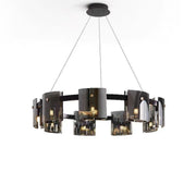 Mathew Crystal Chandelier 9x E14 Black