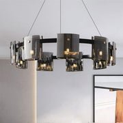 Mathew Crystal Chandelier 9x E14 Black