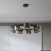 Mathew Crystal Chandelier 9x E14 Black