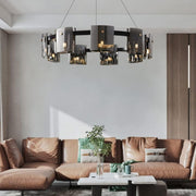 Mathew Crystal Chandelier 9x E14 Black