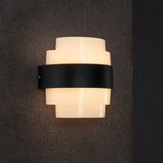 Outdoor Meras LED wall light, 12W, Black, 3000K, Fantas