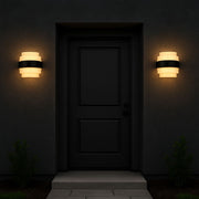 Outdoor Meras LED wall light, 12W, Black, 3000K, Fantas