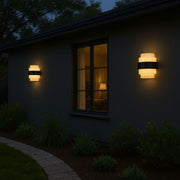 Outdoor Meras LED wall light, 12W, Black, 3000K, Fantas