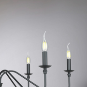 AVANT Metallic Chandelier, Pendant type with arms, Round, 6xE14, Black