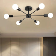 Mikkos Chandelier 6XE27 Black