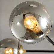 Chandelier with Round Shade, PENTHOUSE Grand, 8xE27, Black Gold, Metal