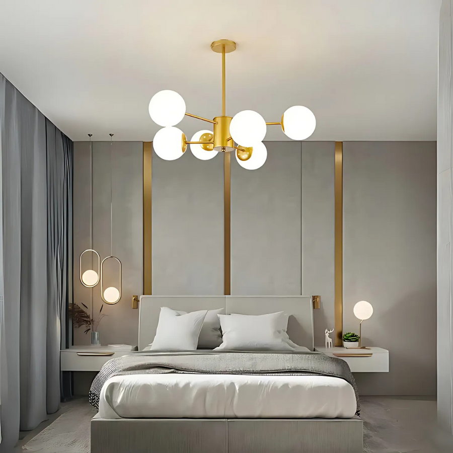 LOFT Suspended Chandelier, 6x E27, Gold