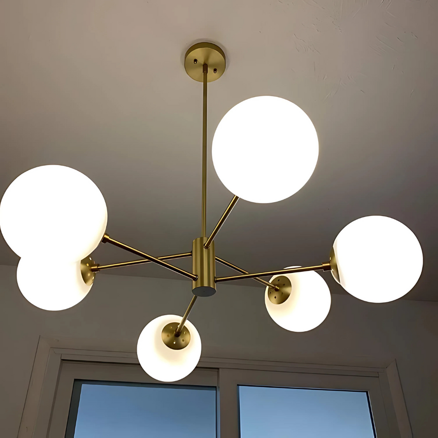 LOFT Suspended Chandelier, 6x E27, Gold