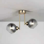 Alessandro Chandelier, 2x G9, Gold, Dark Grey Shade