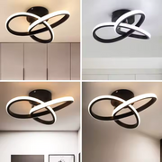 VERTEX Infinitum LED Chandelier, 42W, 2 Circles, Cold/Warm/Neutral Light, Black
