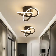 VERTEX Infinitum LED Chandelier, 42W, 2 Circles, Cold/Warm/Neutral Light, Black
