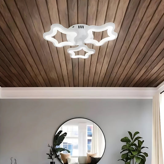 22W STELARIUM LED chandelier, 3 Stars, Cold light, White