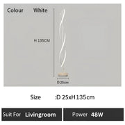 Upsilon LED lamp, 48W, Cold/Warm/Neutral light, Metal and Acrylic, White