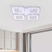 LED LED LEULA with remote control, 79W, chrome with white, metal and crystal, daisy, RGB