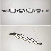 LED chandelier suspended with Wave remote control, 76W, adjustable height, cold/hot/neutral light, unstable, black