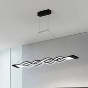 LED chandelier suspended with Wave remote control, 76W, adjustable height, cold/hot/neutral light, unstable, black