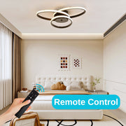 LED chandelier with remote control ecaterina 59W, braided cold/hot/black neutral black