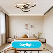 LED chandelier with remote control ecaterina 59W, braided cold/hot/black neutral black