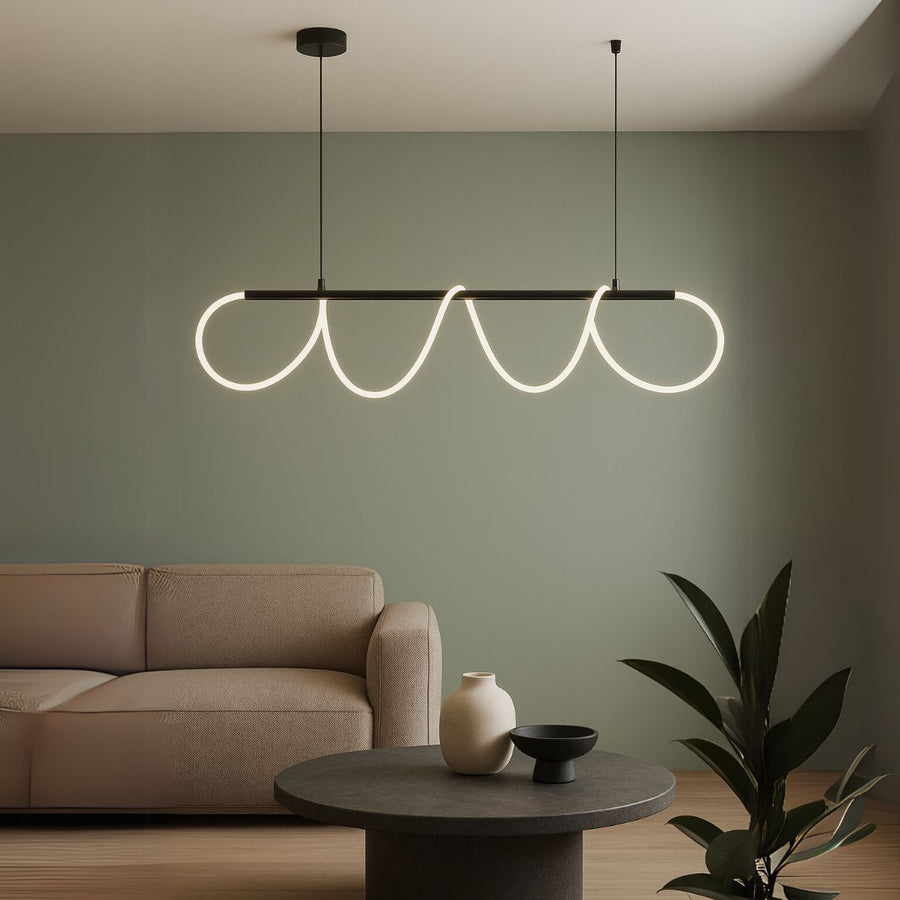 LED Chandelier with Remote Control Divino, 24W, Dimmable, 4000K, Black