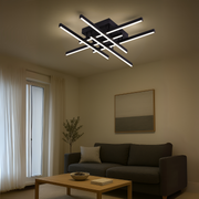 LED Chandelier with Remote Control Kemu 224 W Dimmable Black