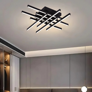 LED Chandelier with Remote Control Marchesi 160W Dimmable Black White