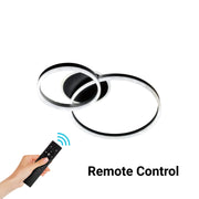 LED chandelier with Hailey remote control, 71w, 2 circles, cold/hot/neutral light, unkind, black