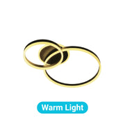 LED chandelier with Hailey remote control, 71w, 2 circles, cold/hot/neutral light, unkind, black