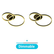 LED chandelier with Hailey remote control, 71w, 2 circles, cold/hot/neutral light, unkind, black