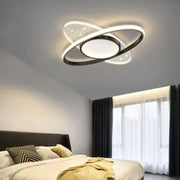 LED chandelier with remote control Vario obliquo, 110W, oval, cold/hot/neutral light, unstable, black