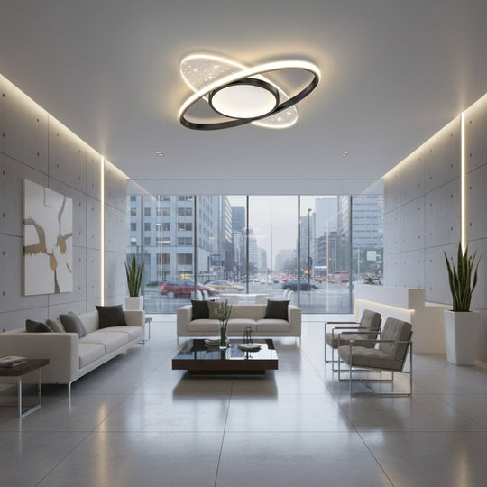 LED chandelier with remote control VARIO 69W, Oval, Cold/Warm/Neutral light, Dimmable, Black LED chandeliers with remote control Default Title Alessandro Design