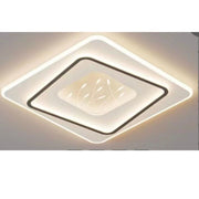 LED chandelier with remote control geometric line, 125W, 2 squares, cold/hot/neutral light, unstable, black
