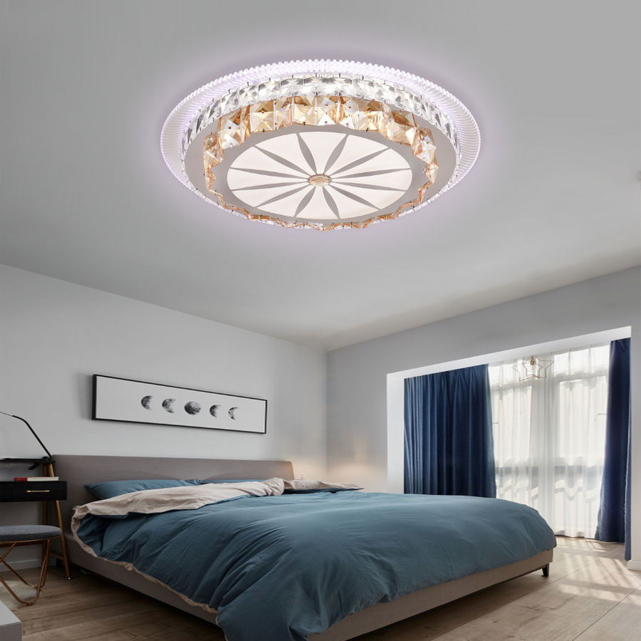 LED chandelier with remote control DAVIDE RGB 70W, Blue/Cold/Warm light, Dimmable, White