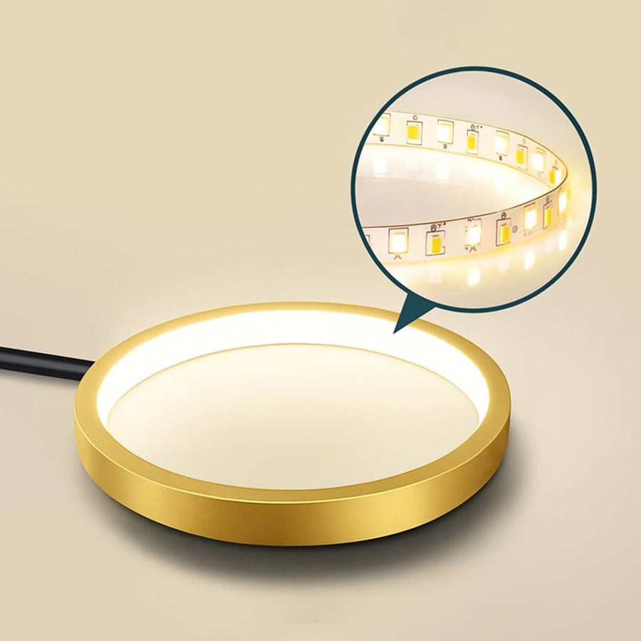 LED Chandelier with Remote Control MARIA, 6 Elements, 63W, Warm/Cold/Neutral Light, Dimmable, Gold