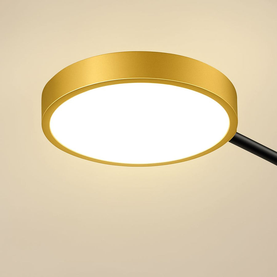 LED Chandelier with Remote Control MARIA, 6 Elements, 63W, Warm/Cold/Neutral Light, Dimmable, Gold