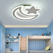 Nova LED Chandelier with Remote Control, Dimmable, Moon and Star Shape, White Acrylic