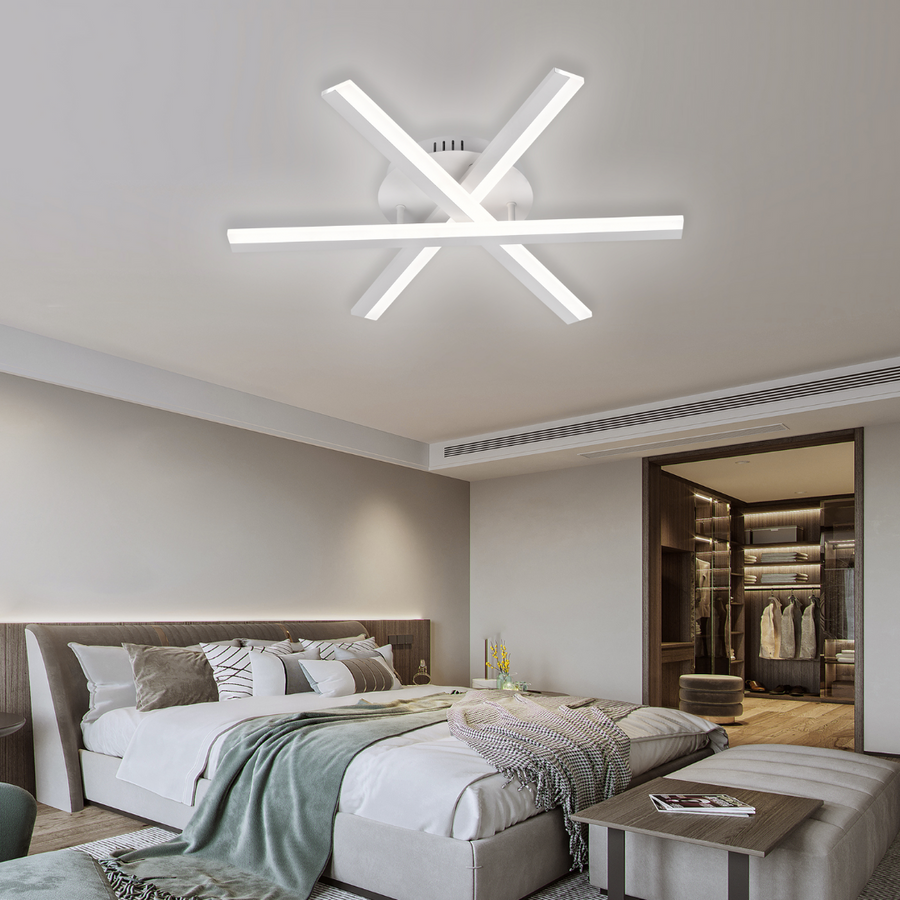 LED chandelier with ZOE remote control, 40W, Cold/Warm/Neutral light, Dimmable, White