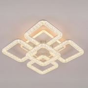 Astrid LED Chandelier with Remote Control, Dimmable, White, Crystals
