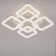 Astrid LED Chandelier with Remote Control, Dimmable, White, Crystals