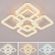 Astrid LED Chandelier with Remote Control, Dimmable, White, Crystals