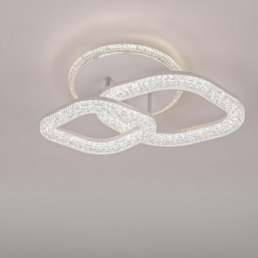Asgard LED Chandelier Remote Control, Dimmable, White, Crystals
