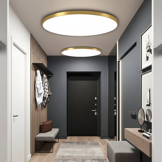 LED ceiling light SOLIS 27cm 20W Cold Light Gold LED ceiling lights Default Title Alessandro Design