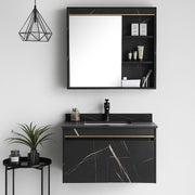 Bathroom Furniture Set 60x50cm 3 Pieces Black