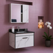 Bathroom Furniture Set 80x48cm 3 Pieces Black White