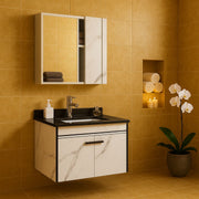 Bathroom Furniture Set 80x48cm 3 Pieces Black White