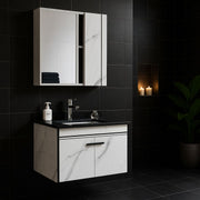 Bathroom Furniture Set 80x48cm 3 Pieces Black White