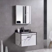 Bathroom Furniture Set 60x48cm 3 Pieces Black White